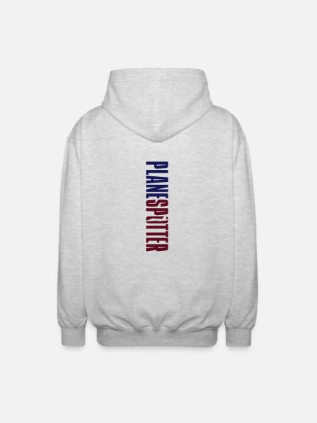 PlaneSpotter - Unisex Kapuzenjacke - Hellgrau meliert