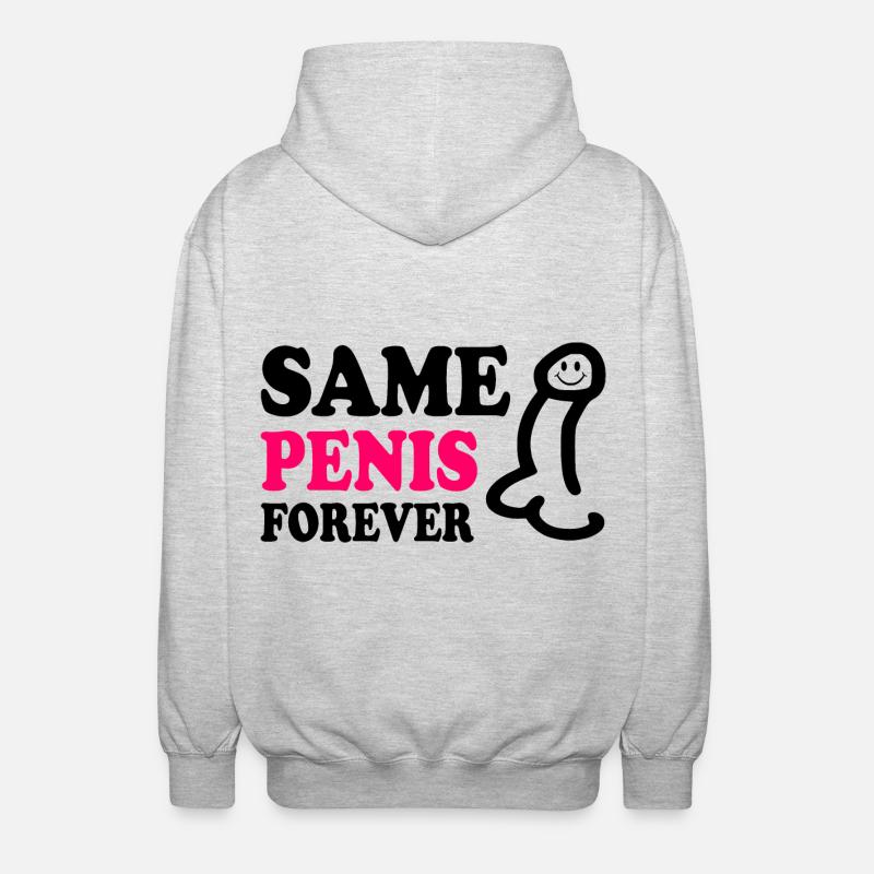 Same penis forever - Veste à capuche unisexe - gris clair chiné
