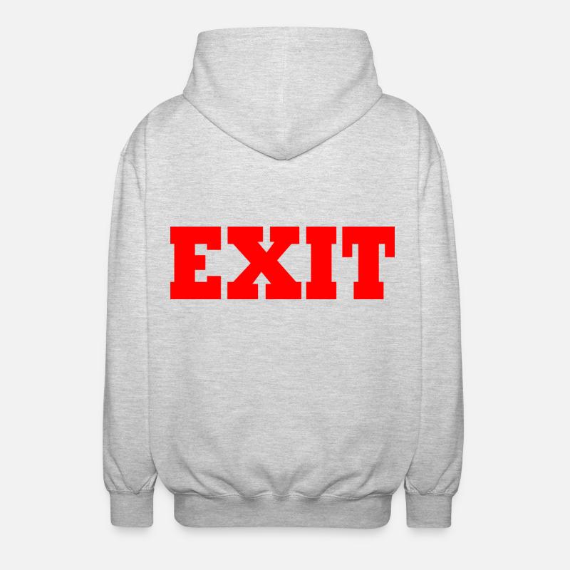 Exit - Veste à capuche unisexe - gris clair chiné