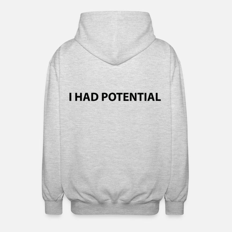 J’avais du potentiel - Veste à capuche unisexe - gris clair chiné