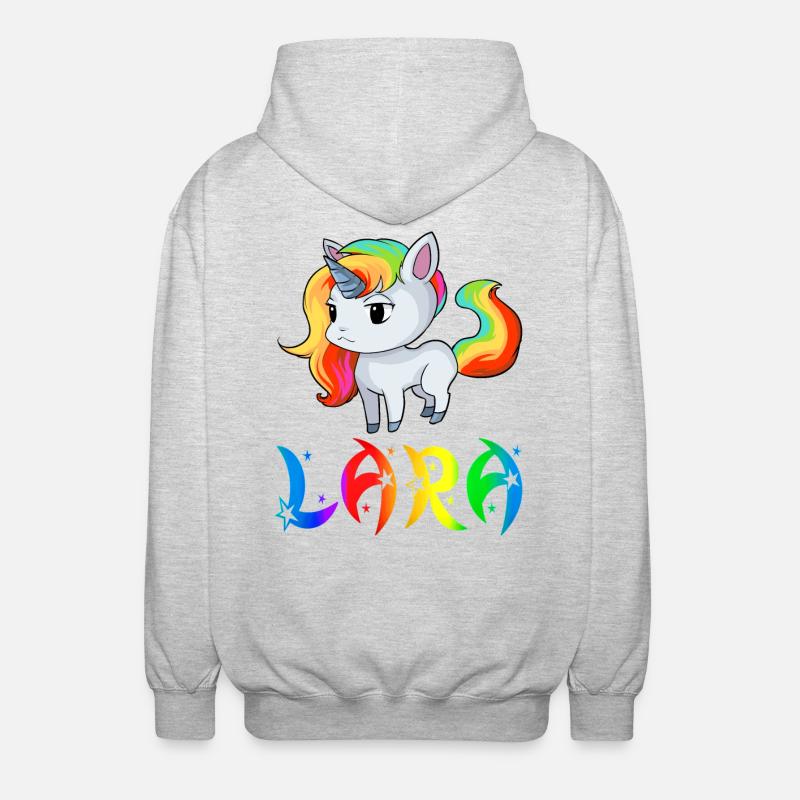 Lara Einhorn - Unisex Kapuzenjacke - Hellgrau meliert