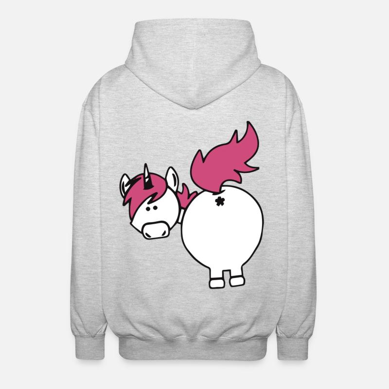 mégot licorne - Veste à capuche unisexe - gris clair chiné