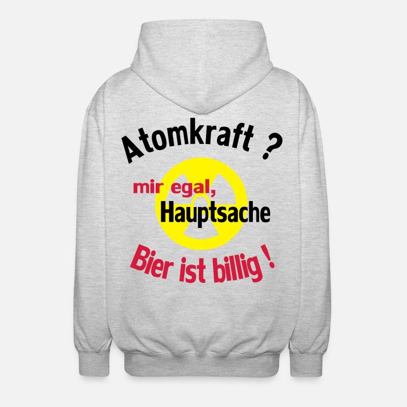 Trinkspruch - Unisex Kapuzenjacke - Hellgrau meliert