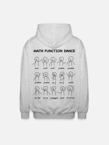 The 'Math Function Dance' (Nerd-Shirt) - Unisex Kapuzenjacke - Hellgrau meliert