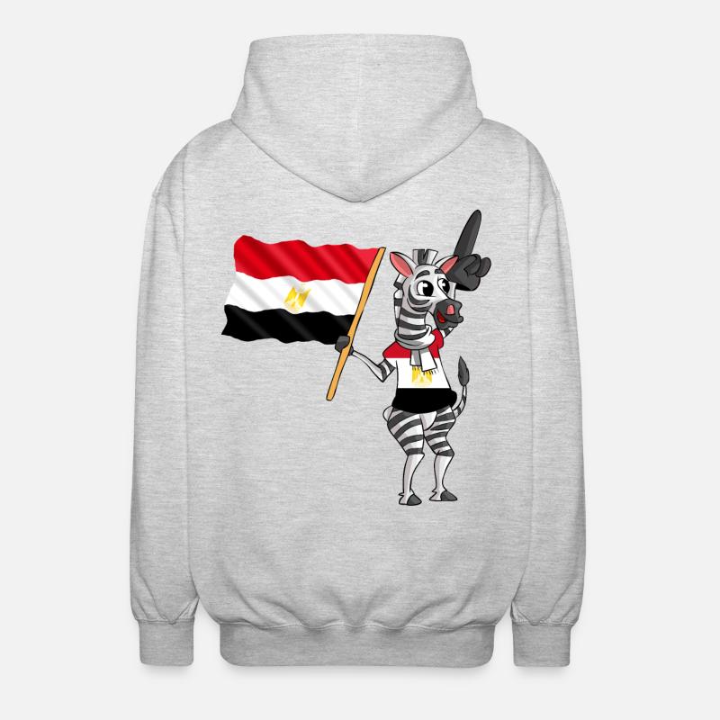 Ägypter Zebra - Unisex Kapuzenjacke - Hellgrau meliert