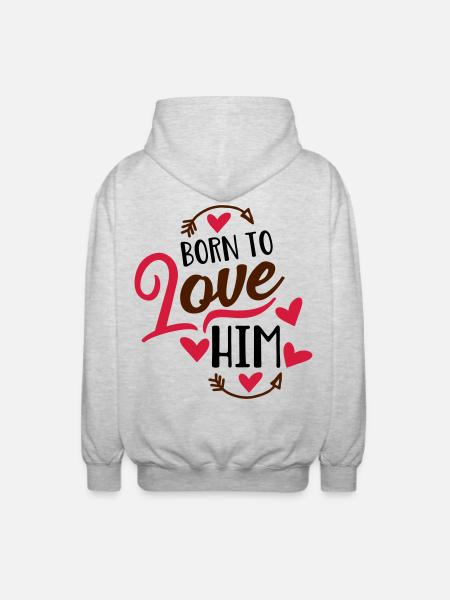 amour - Veste à capuche unisexe - gris clair chiné