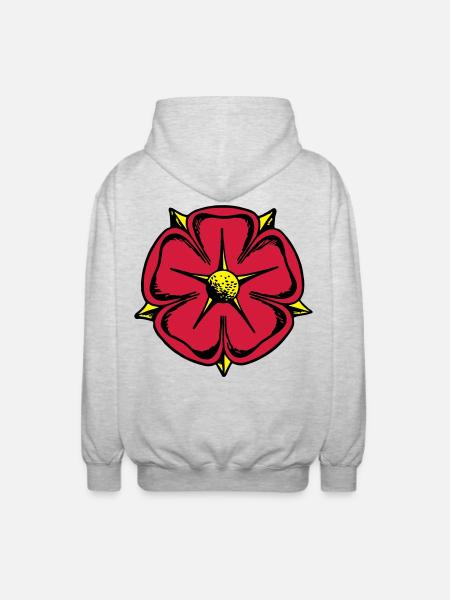 Lippy rose - Unisex Hooded Jacket - light heather grey