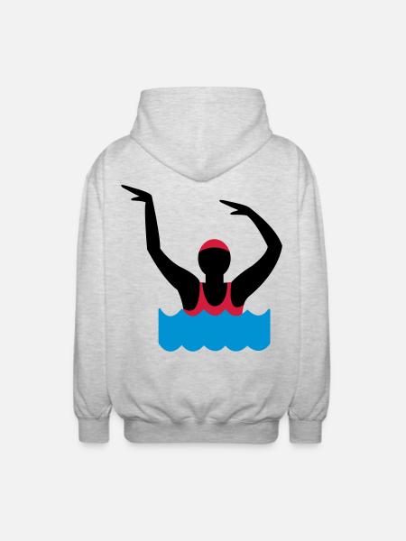 aquagym - Veste à capuche unisexe - gris clair chiné