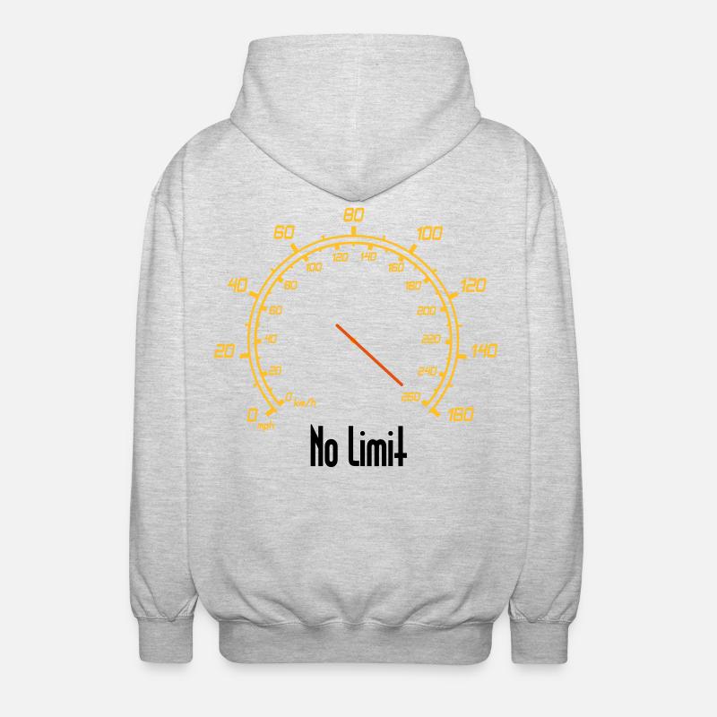 Compteur de vitesse, sans limite - Veste à capuche unisexe - gris clair chiné