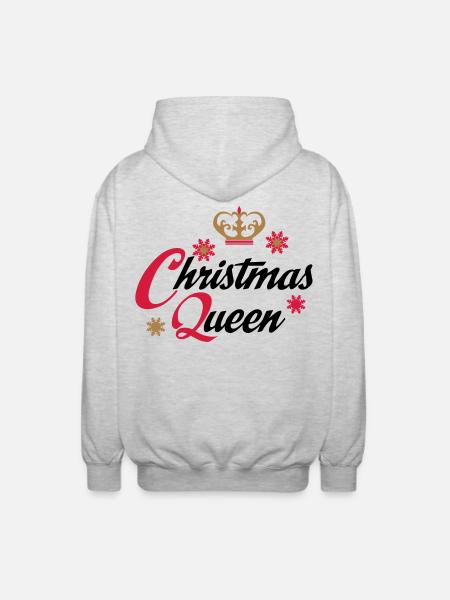 christmas - Unisex Hooded Jacket - light heather grey