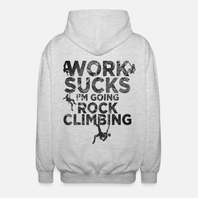 klettern boulder Kletterer klettergurt Geschenk - Unisex Kapuzenjacke - Hellgrau meliert