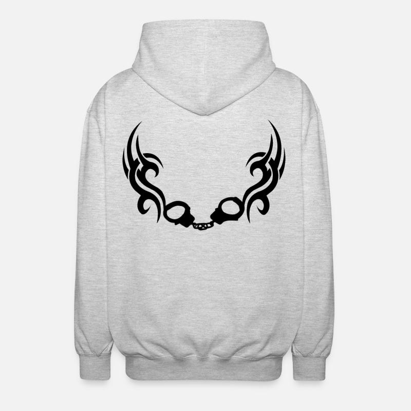 Handschellentrible - Unisex Kapuzenjacke - Hellgrau meliert