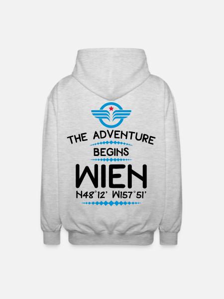 Vienne - Veste à capuche unisexe - gris clair chiné