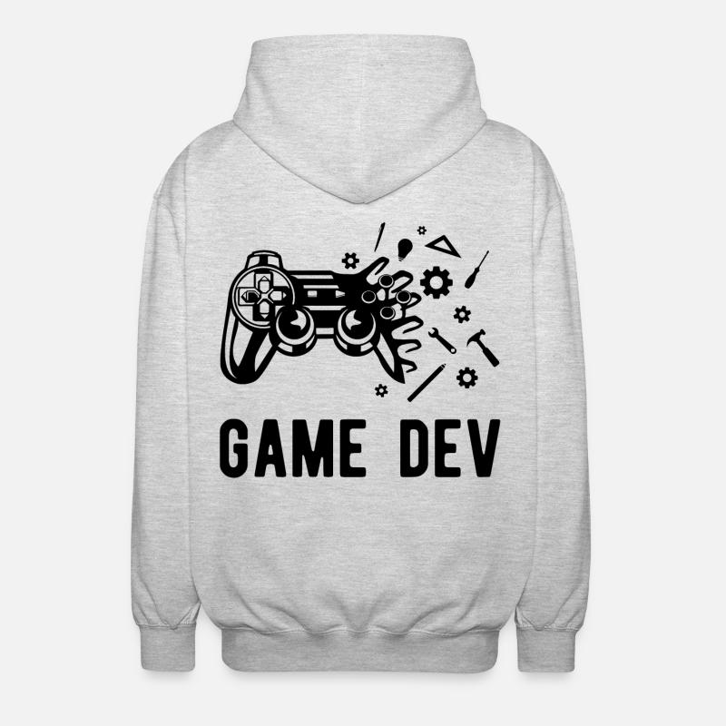 Game Dev - Unisex Hooded Jacket - light heather grey