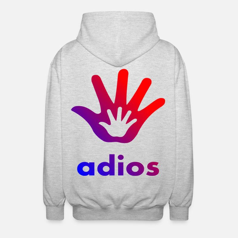 Main Adios - Veste à capuche unisexe - gris clair chiné