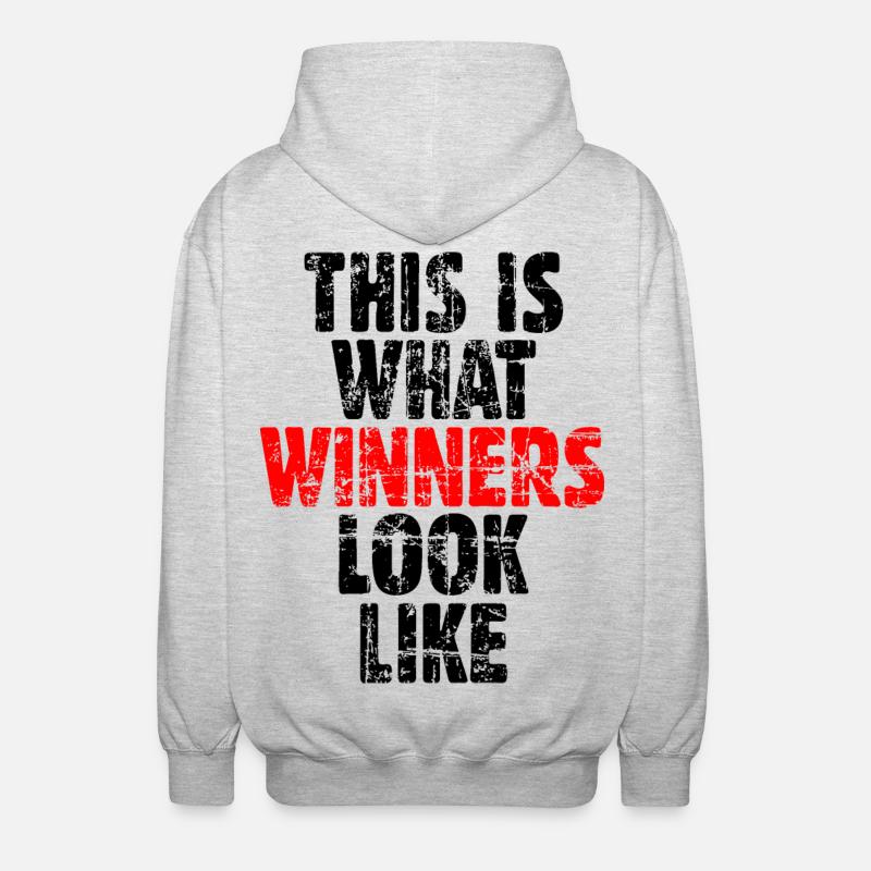 THIS IS WHAT WINNERS LOOK LIKE - Unisex Kapuzenjacke - Hellgrau meliert