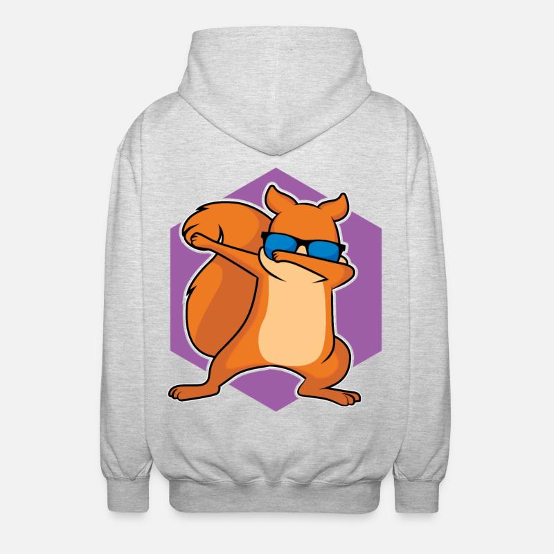 Dabbing Squirrel - Conception - Veste à capuche unisexe - gris clair chiné