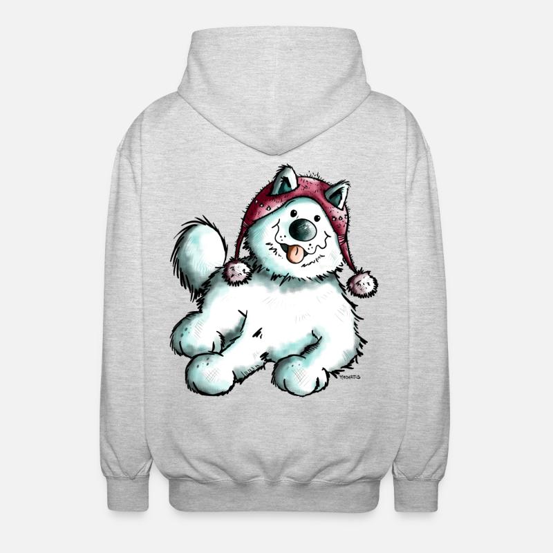 Mignon Samoyède - Veste à capuche unisexe - gris clair chiné