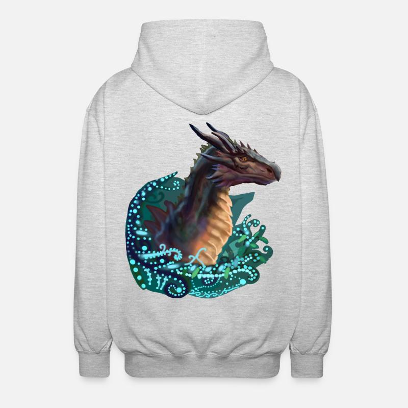 dragon - Veste à capuche unisexe - gris clair chiné