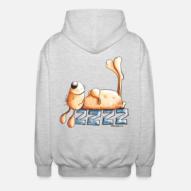 Sleeping Rabbit I Rabbit Rabbit - Unisex Hooded Jacket - light heather grey