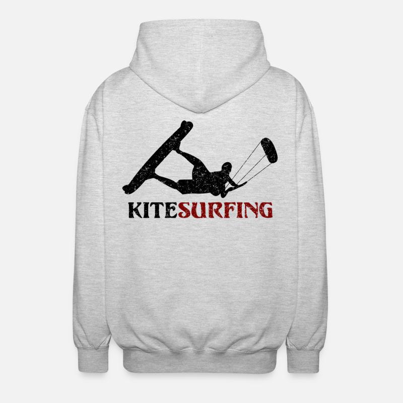 Kitesurf - conception - Veste à capuche unisexe - gris clair chiné