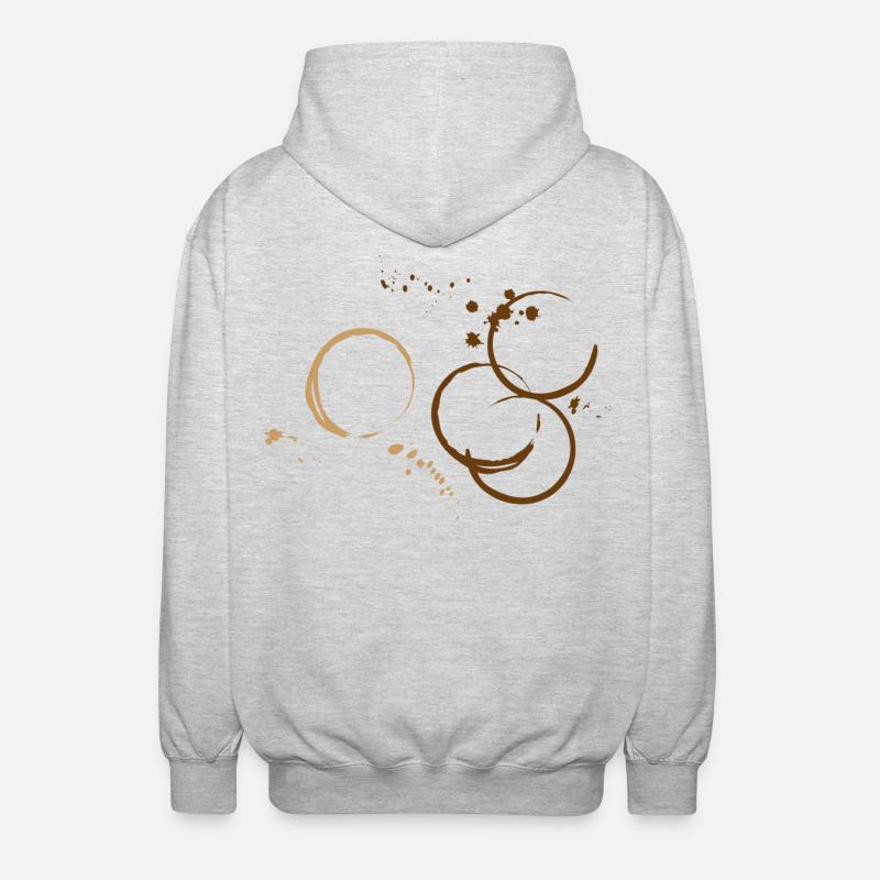 Coffee, coffee stains. Fun Design - Unisex Hooded Jacket - light heather grey