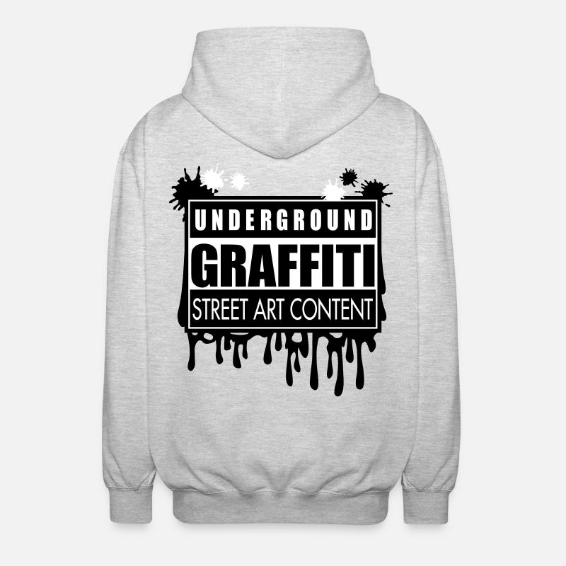 Underground graffitis flex - Veste à capuche unisexe - gris clair chiné
