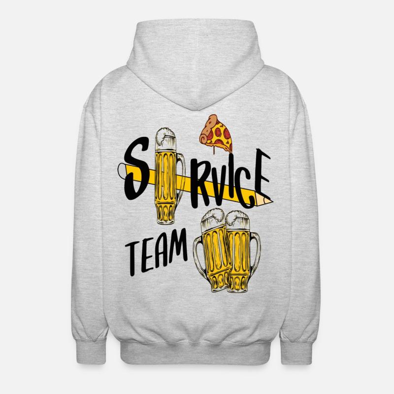Service Team Bier - Unisex Kapuzenjacke - Hellgrau meliert