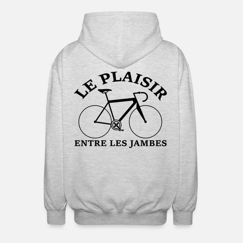 Le plaisir du vélo de course - Veste à capuche unisexe - gris clair chiné