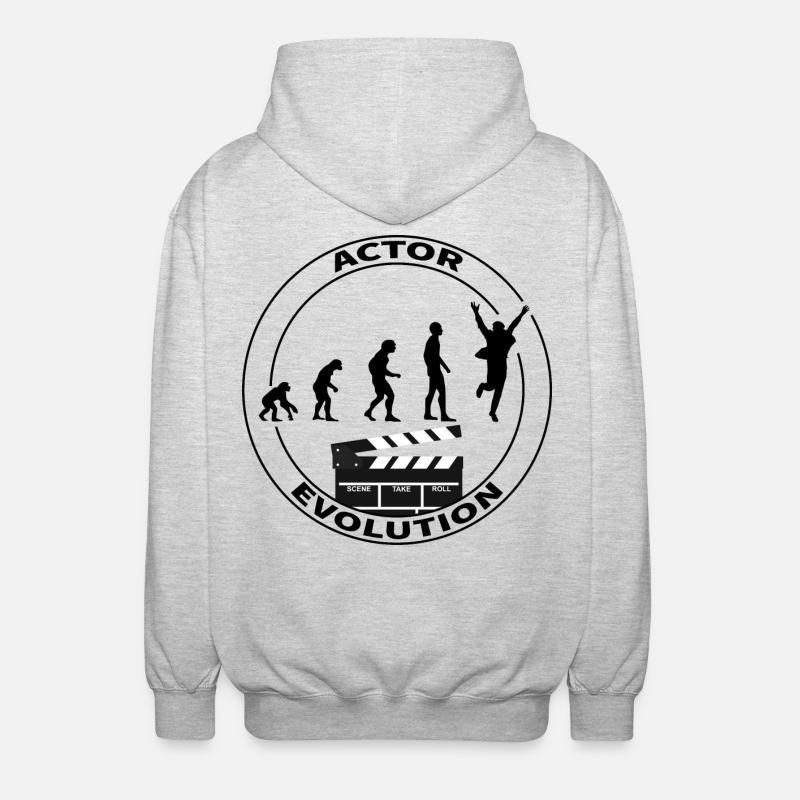 Cadeau d'interprète acteur d'évolution - Veste à capuche unisexe - gris clair chiné