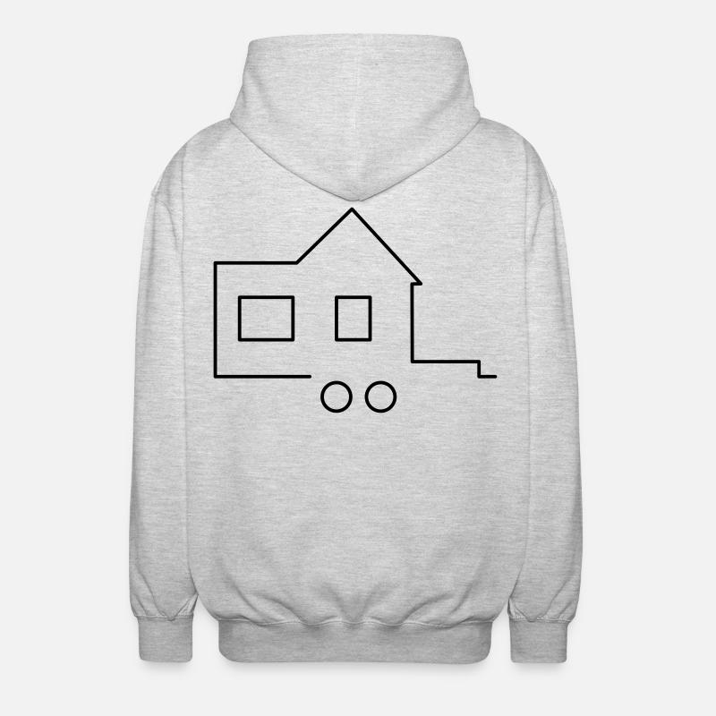 Tiny house - Unisex Hooded Jacket - light heather grey