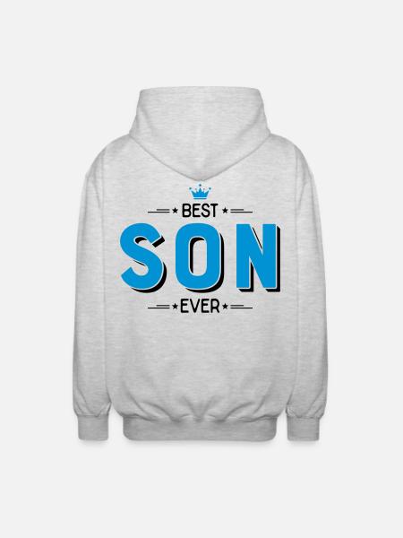 Best son - Unisex Hooded Jacket - light heather grey