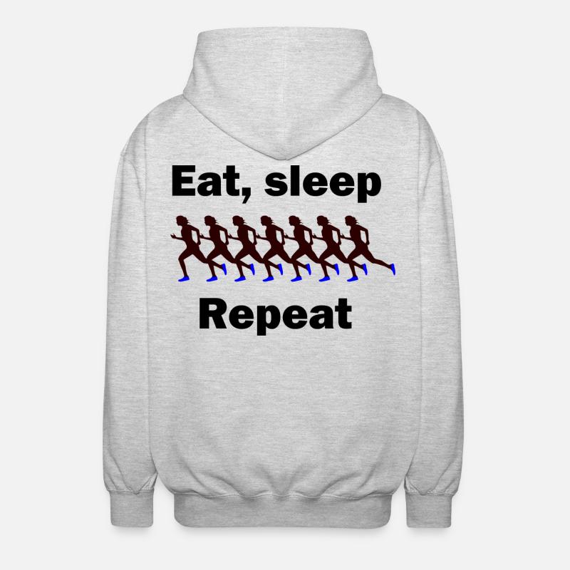 Läufer und Jogger - Unisex Kapuzenjacke - Hellgrau meliert