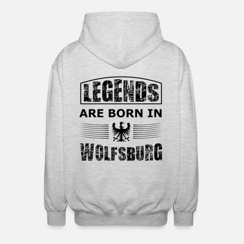 Wolfsburg Légendes - Veste à capuche unisexe - gris clair chiné