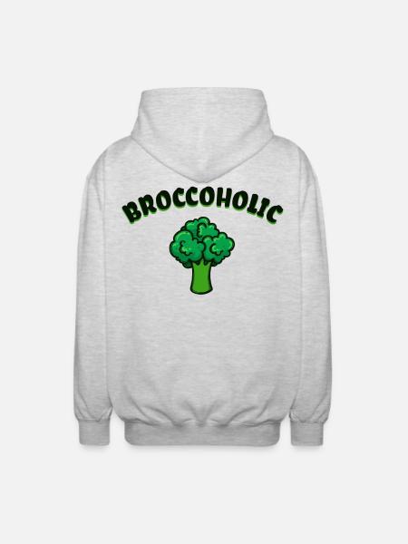 Funny Sayings Vegan Healthy - Unisex Hooded Jacket - light heather grey