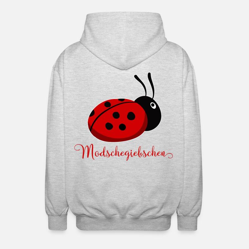 Modschegiebchen Ladybug Saxon Gift Idea - Unisex Hooded Jacket - light heather grey