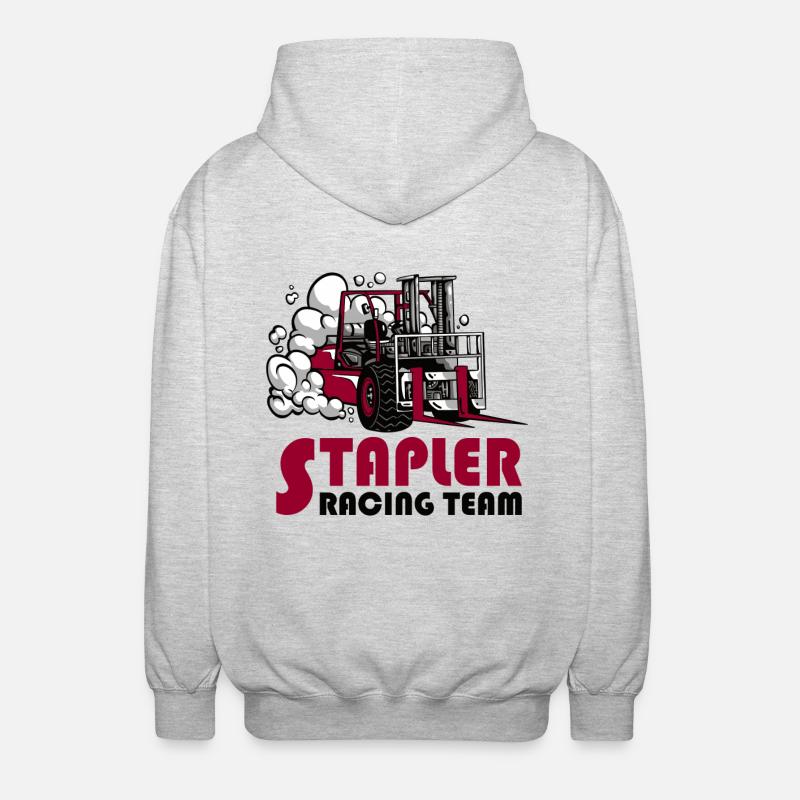 Stapler Racing Team - Unisex Kapuzenjacke - Hellgrau meliert