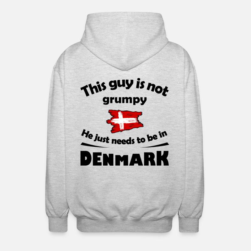 Denmark - Unisex Hooded Jacket - light heather grey