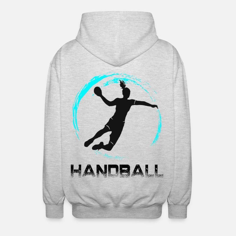 Handball - Unisex Kapuzenjacke - Hellgrau meliert