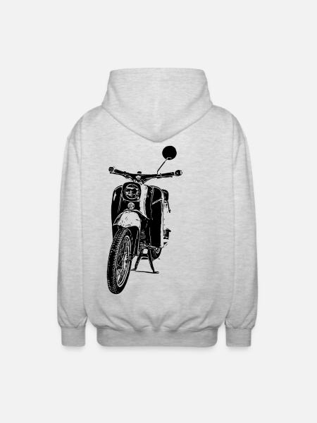 Schwalbe Moped - Unisex Hooded Jacket - light heather grey