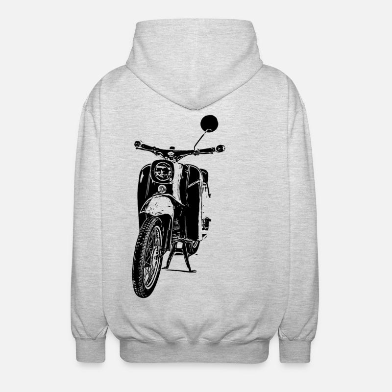 Cyclomoteur Schwalbe - Veste à capuche unisexe - gris clair chiné