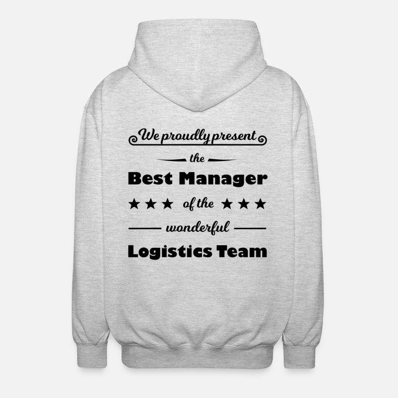 Der beste Logistik Manager - Unisex Kapuzenjacke - Hellgrau meliert