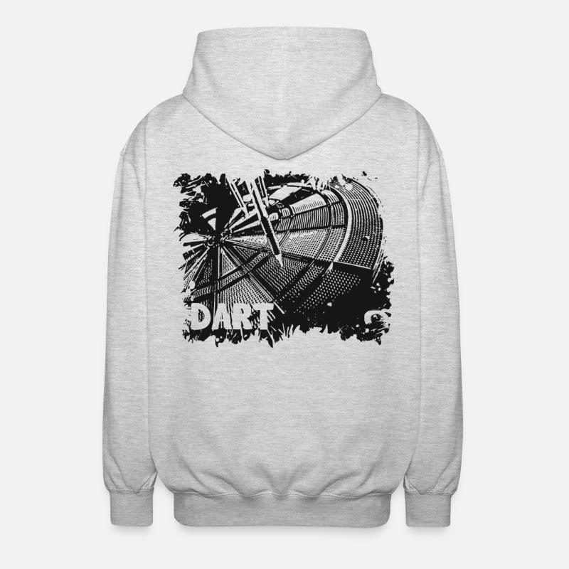 Jeu de fléchettes - Fléchettes - Fléchettes - Veste à capuche unisexe - gris clair chiné