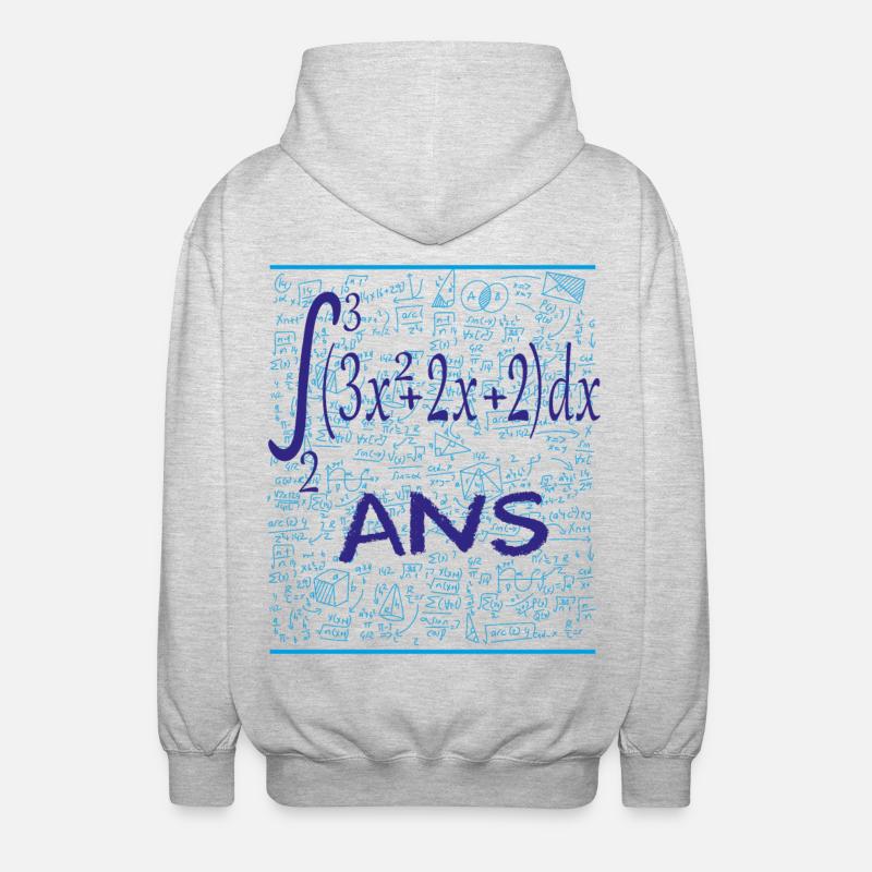26e anniversaire 26 ans intégrale mathématique - Veste à capuche unisexe - gris clair chiné