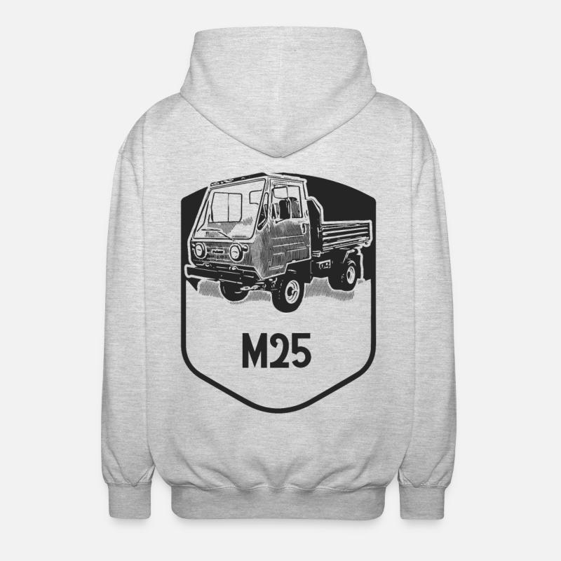 M25 Multicar DDR Klassiker - Unisex Kapuzenjacke - Hellgrau meliert