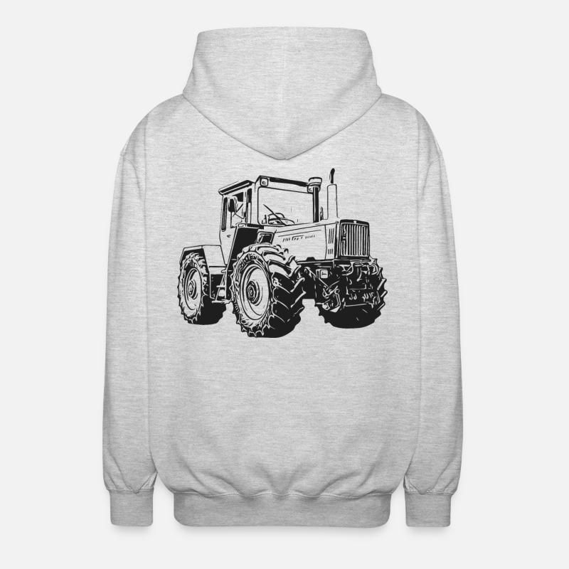 MB trac 1800 intercooler Traktor - Unisex Kapuzenjacke - Hellgrau meliert