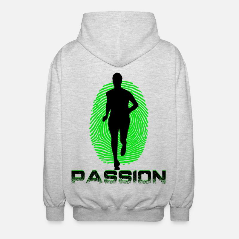 Runner - Unisex Kapuzenjacke - Hellgrau meliert