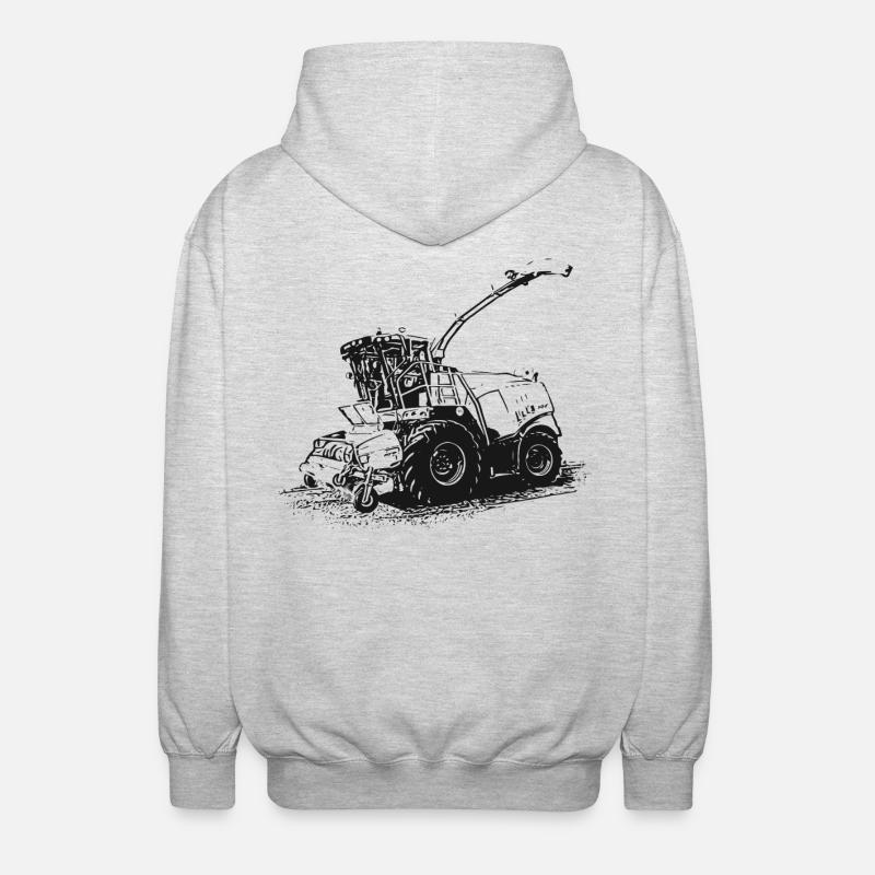 Moissonneuse-batteuse Jaguar 930 - Veste à capuche unisexe - gris clair chiné