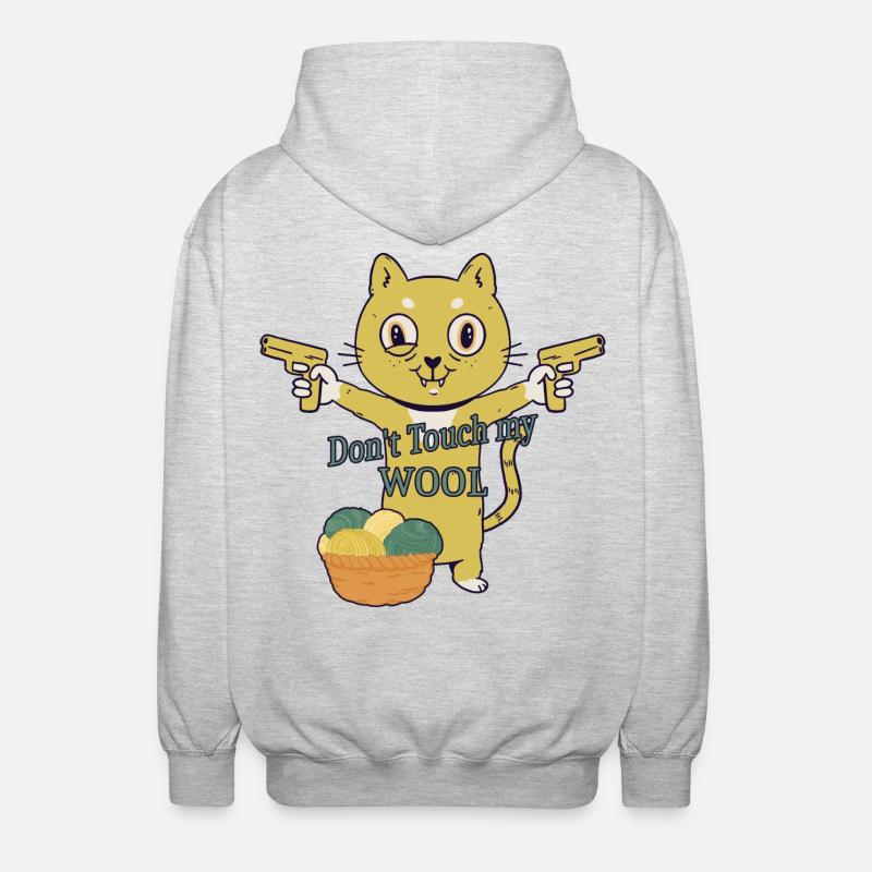 Don't touch my wool! - Unisex Hooded Jacket - light heather grey