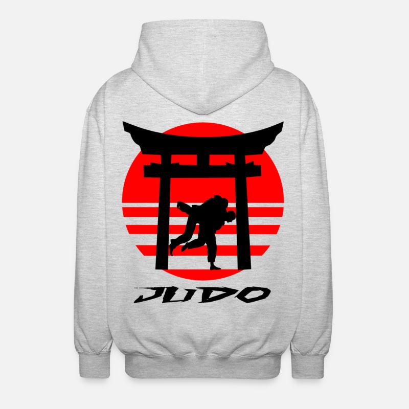 Judo - Unisex Kapuzenjacke - Hellgrau meliert